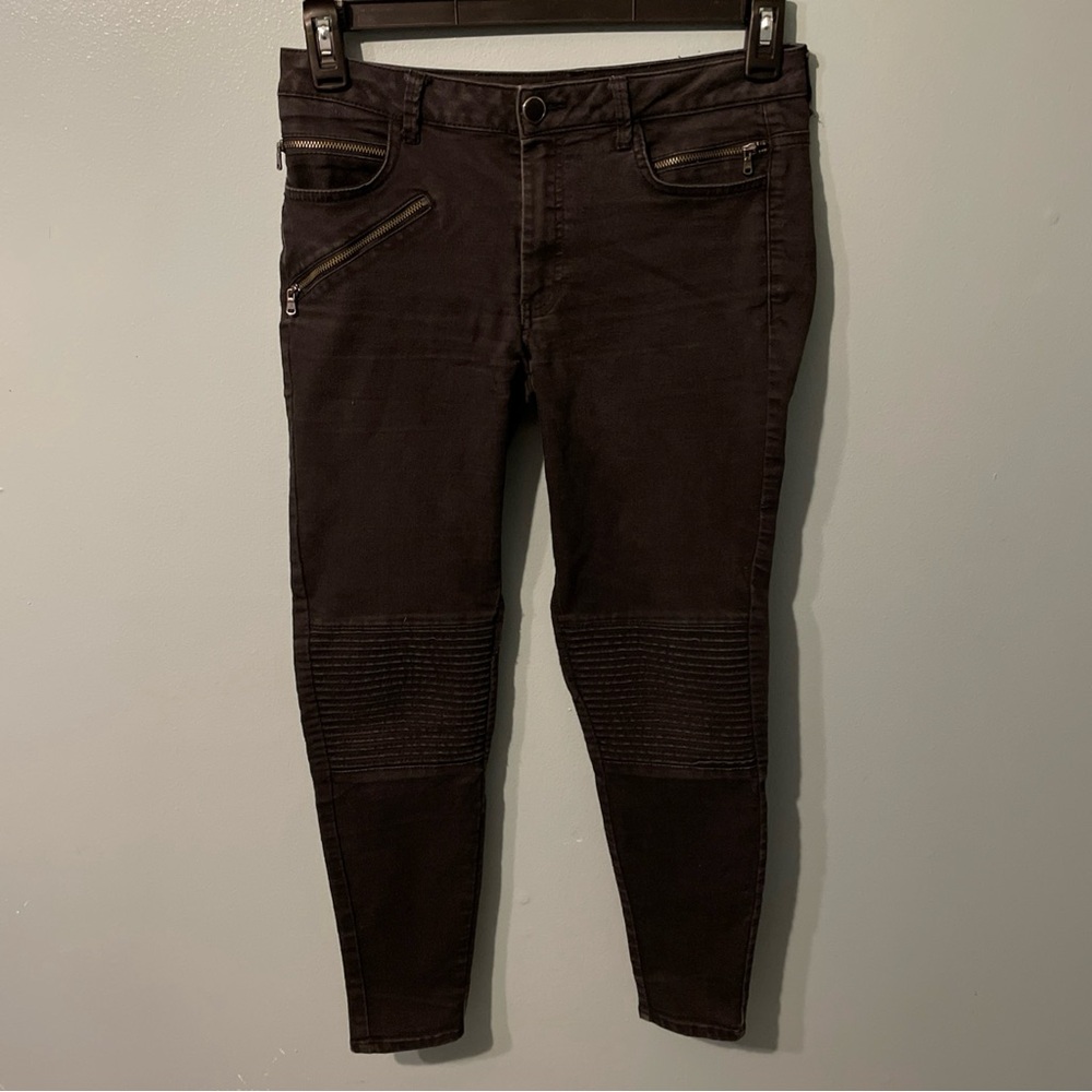 Zara Basic Black Denim Pants Size 4 30x26